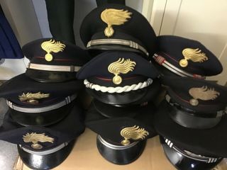 14 Carabinieri Hats,  Italian Police