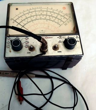 3 Vintage Analog Volt/Ohm Meters,  RCA WV - 98A,  Simpson 269 - AF,  Paco M - 40 - 2