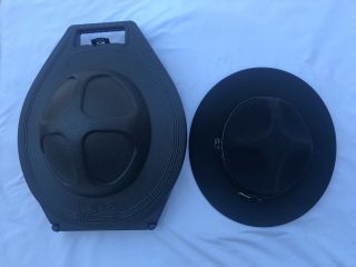 Stratton Campaign Self Forming Hat Sz 7 1/4 With Hat Trap Case