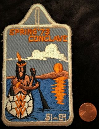 OA SHAWNEE LODGE 51 BSA GREATER ST LOUIS SPRING 1973 CONCLAVE S1 - BR POCKET PATCH 2