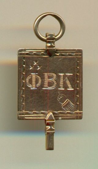 Antique 1918 Phi Beta Kappa Fraternity 14k Gold Key - Colgate - Wow