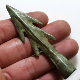 Circa 500 - 100 Bc Very Rare Ancient Celtic Bronze Long Shot Arrowhead