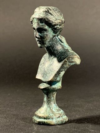 Circa 200 - 300 Ad Ancient Roman Bronze Statue Of Diana European Finds Rare