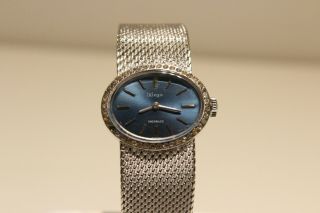 Vintage Swiss Ladies Mechanical Watch Bracelet " Wega " With Stones