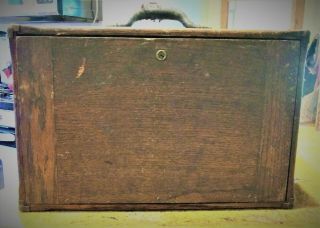 Vintage Union 5 Drawer Wood Machinist Tool Chest Box Usa