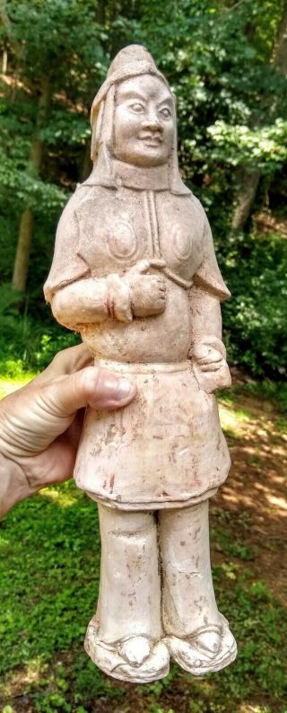 Large Ancient Tang Dynasty Tomb Guardian Figure - China - Circa 618 To 907 Ad