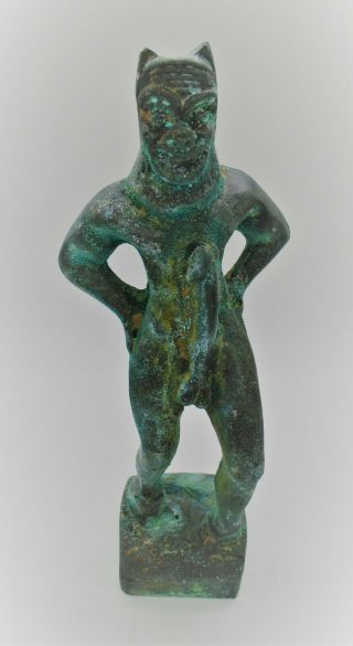 European Finds Ancient Roman Bronze Statuette Of Priapus Fertility Statue