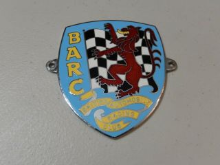 Vintage Barc British Automobile Racing Club Grille Car Badge Auto Emblem