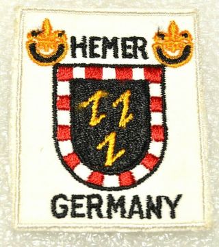 CafÉ Boy Scout Hemer Germany District Or Area Uniform Badge Canada / Europe