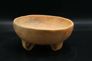 Pre - Columbian Mayan Strap Leg Tripod Bowl