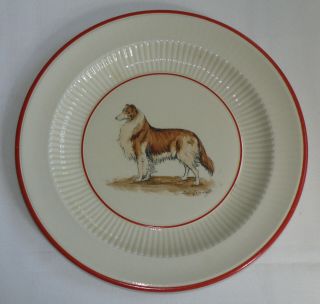 Antique Hand Painted Gorainoff Collie Collector Plate