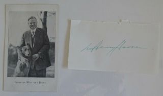 Lou Henry Hoover (1st Lady) Autograph,  Photo - Card Of President Herbert Hoover