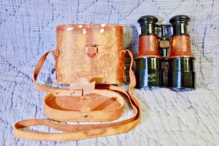 Vintage Bsa Boy Scouts Binoculars With Leather Case