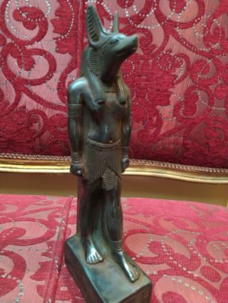 Raer Antique Anubis Ancient Egyptian God Of The Afterlife Figurine Black Stone