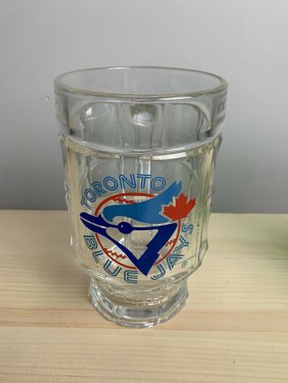 Vintage 1995 Toronto Blue Jays 0.  5l Glass Stein Beer Mug