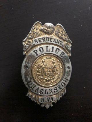 West Virginia Police Vintage Charleston Police Sergeant Badge