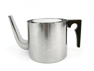 Vtg Arne Jacobsen Stelton Cylinda Danish Stainless Steel Tea Pot Mcm Kettle