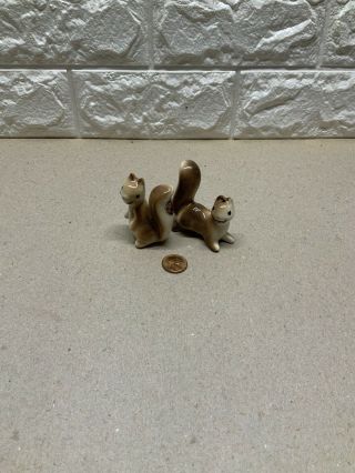 Vintage Elbee Art Hand Decorated Squirrel Salt And Pepper Shakers Cleveland Ohio