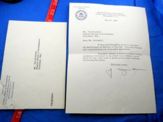 J Edgar Hoover Fbi Signed Letter 1964 Autograph Federal Bureau Of Investigation