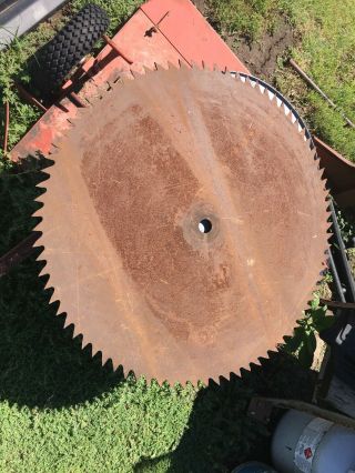 Vintage 31”Diameter Rustic Buzz Saw Mill Blade 2