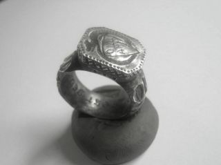 Medieval Knights Crusader Silver Ring from the Hungarian Order of the Dragon 2