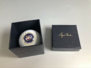 George H.  W.  Bush White House - Issued Golf Ball W/facsimile Signature & Prez Seal