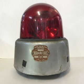 Vintage Federal Sign & Signal Beacon Ray 173 Light Red Dome Fire Rescue