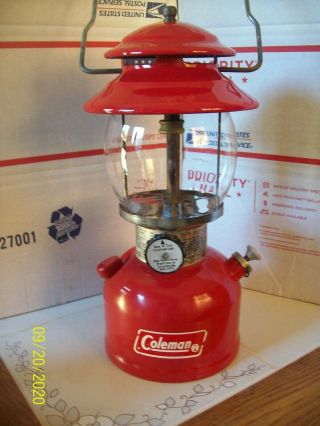 Vintage Coleman Lantern 11 - 1975 200 A Red Model