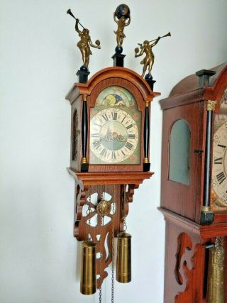 Warmink Vintage Dutch Wuba Friesian Schippertje Wall Clock With Moonphase