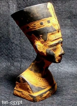 Ancient Egyptian Antique Head Of Nefertiti Stone 1270 - 1110 Bc