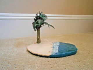 Stand For Wee Forest Folk,  Beach And Sand With Palm Tree