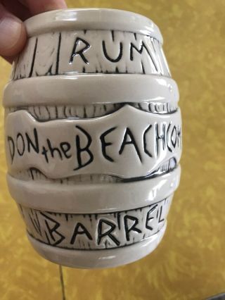 Vintage Don The Beachcomber Rum Barrel Tiki Mug