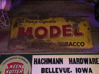 Vintage Model Tobacco Sign Oil Car Old Patina Smoke Cigarette Pipe