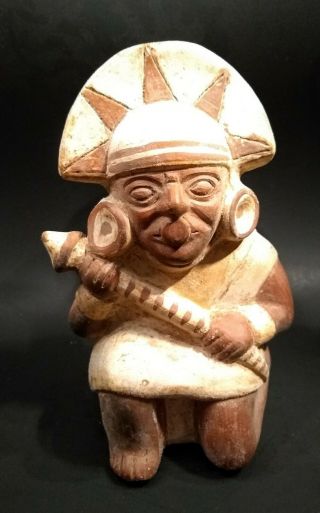 Pre Columbian Style Moche Stirrup Vessel - Peru - Circa 100 To 500 Ad