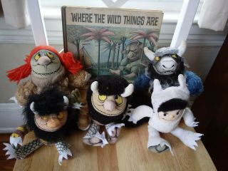 " Where The Wild Things Are " By Maurice Sendak 1963 & Animals Plush Vintage