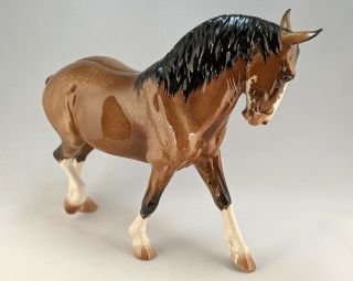 Rare Fraley Marshall draft horse ceramic china custom glazed by Berkwitz NR 2