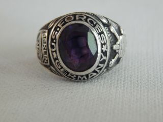 Vintage Sterling Silver United States Us Forces Germany Berlin Ring Sz 8.  5