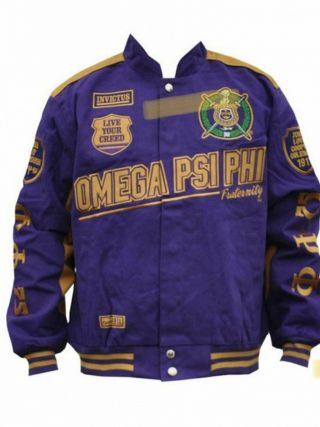 Omega Psi Phi - Racing Jacket (size 2xl)