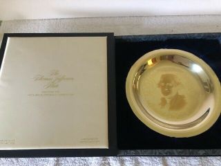 Thomas Jefferson Limited Edition Sterling Silver Plate Franklin 1973 9797