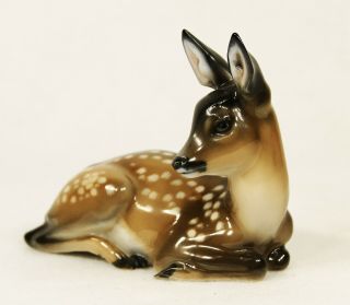Vintage Germany Rosenthal Porcelain Fawn Baby Deer Figurine 124,  T.  Karner