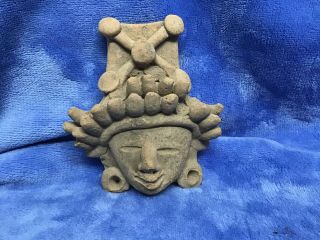 Pre Columbian Clay Figurine Head