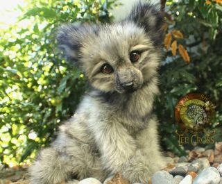 100 Handmade Woodsplitter Lee Cross Poseable Life Sized Baby Wolf Pup