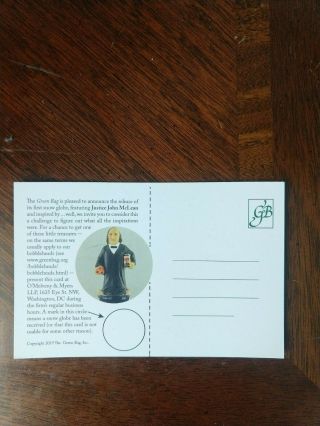 The Green Bag Justice John Mclean Snow Globe Card - Not A Bobblehead