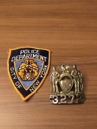 Nypd Cop Police Officer Hat Cap Badge Shield Vintage Obsolete 1960s