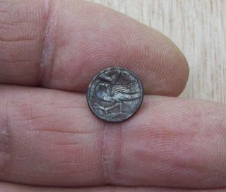 Dug Tiny Medieval Silver Button with a Bird Metal Detecting Find 2