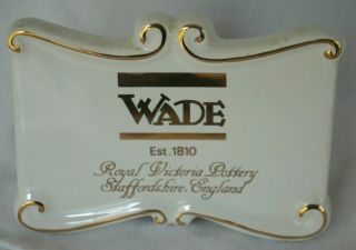 Vintage Wade Royal Victoria Pottery Dealer Sign Staffordshire England Collector