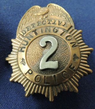 Vintage Huntington Police Detective Wv Police Badge