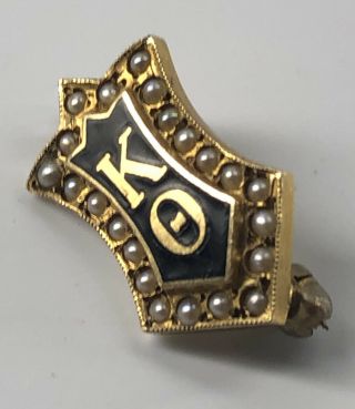 Vintage (1940’s - 50’s) Kappa Alpha Theta Sorority Pin,  (marked 10k Gold)