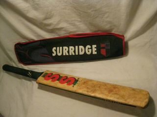 vintage Surridge SS Jumbo Clear Poly England English Enigma wood cricket bat 2