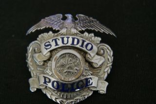 Vintage Desilu Studios Culver City Calif Hat Badge.  Hmk,  La Stamp.  Obsolete